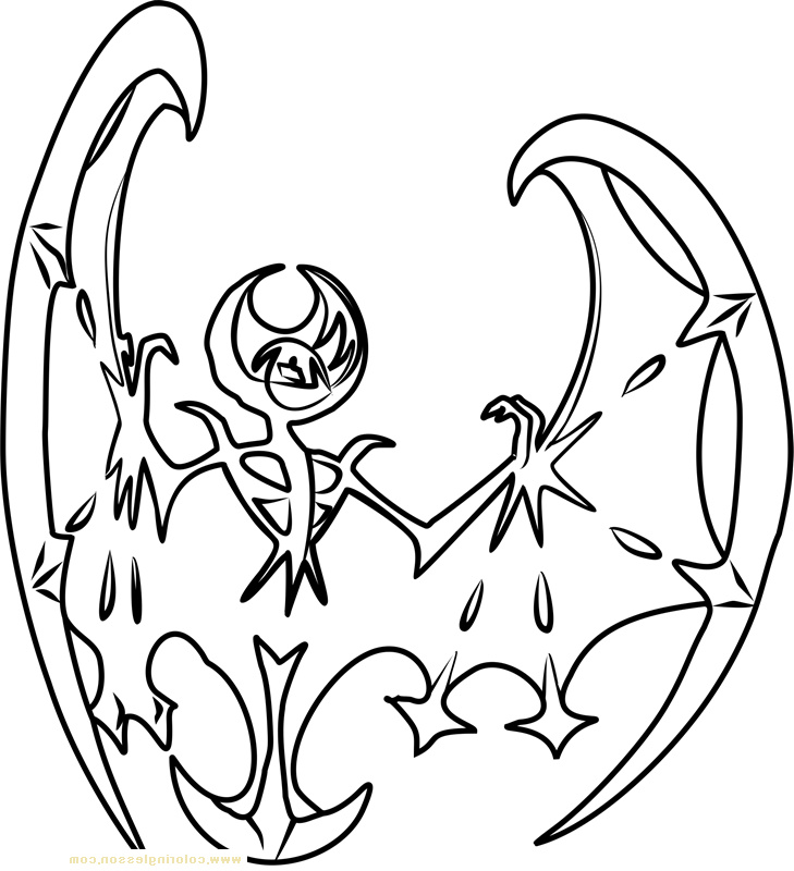 Pokemon Coloring Pages Lunala : Printable Pictures Of Pokemon