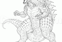 mega godzilla coloring pages