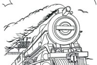 polar express train coloring page