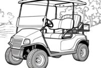 golf cart coloring page
