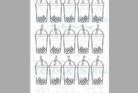 bubble tea coloring pages printable