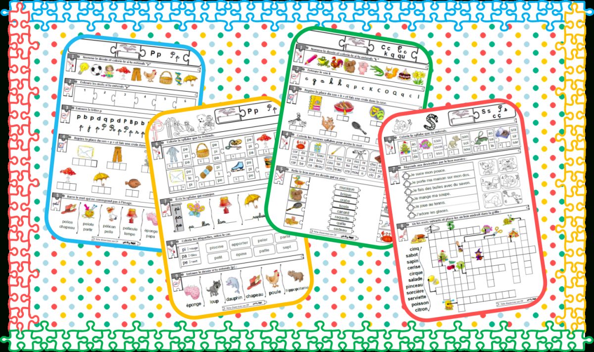 Fiches D'exercices Différenciées Taoki avec Le Son F Cp