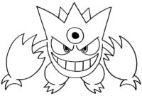 mega gengar coloring page mega gengar coloring page