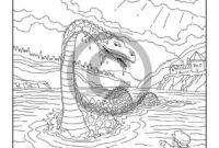 cute loch ness monster coloring page