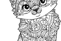 coloriage mandala chat