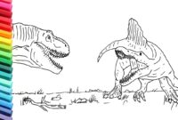 spinosaurus vs t rex coloring pages spinosaurus vs t rex coloring pages