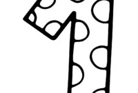 large number 1 coloring page large number 1 coloring page