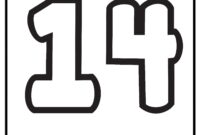number 14 coloring page