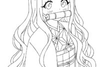 nezuko coloring pages printable