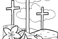 easter cross coloring page easter cross coloring page