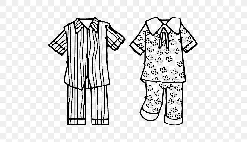 Pajamas Coloring Book Clothing Sleeve Line Art, PNG, 600x470px, Pajamas
