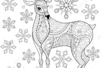 reindeer coloring pages for adults
