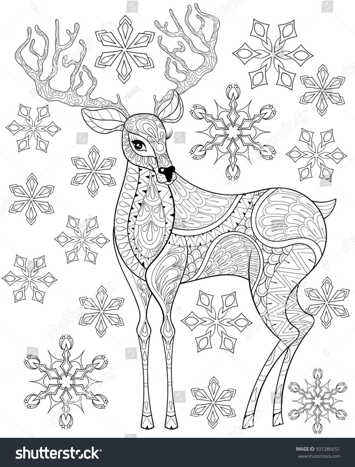 23 Of the Best Ideas for Reindeer Coloring Pages for Adults - Home
