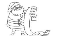 santa list coloring page santa list coloring page