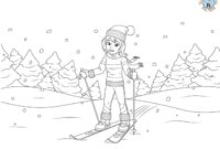 skiing coloring pages skiing coloring pages