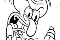 handsome squidward coloring page handsome squidward coloring page