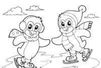 coloriage animaux hiver