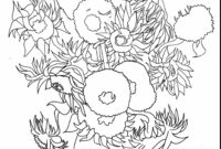 van gogh sunflowers coloring page van gogh sunflowers coloring page