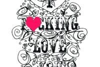 i love you color page i love you color page