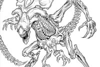 xenomorph coloring page xenomorph coloring page