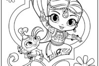shimmer and shine color pages