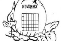 november calendar coloring page
