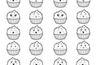 coloriage cupcake kawaii