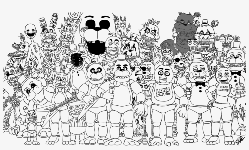 Download Fnaf 3 Coloring Pages - Sister Location Coloring Pages Fnaf