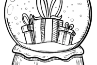 blank snow globe coloring page