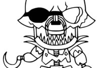nightmare foxy coloring page