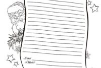 santa letter coloring page