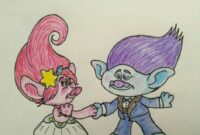 poppy and branch coloring page