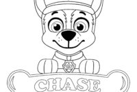 chase paw patrol color page
