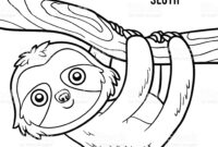 coloring pages of a sloth