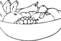 fruit bowl coloring pages