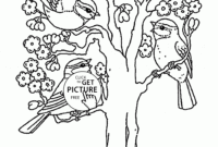 spring tree coloring page spring tree coloring page
