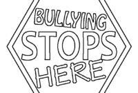 bullying color pages bullying color pages