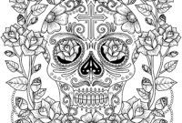 rose skull coloring pages rose skull coloring pages