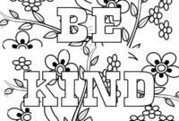 be kind coloring page
