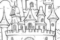 free castle coloring pages free castle coloring pages
