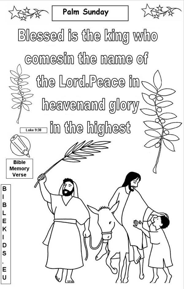 Coloring Page For Palm Sunday - 346+ Best Free SVG File