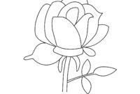 a rose coloring page a rose coloring page