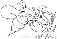 free printable bumble bee coloring page