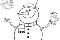 snowman coloring pages for preschoolers