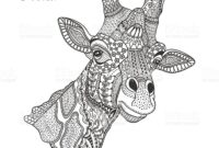 giraffe coloring pages for adults giraffe coloring pages for adults