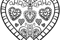 realistic heart coloring page