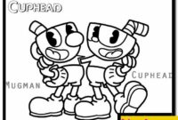 cuphead coloring page free