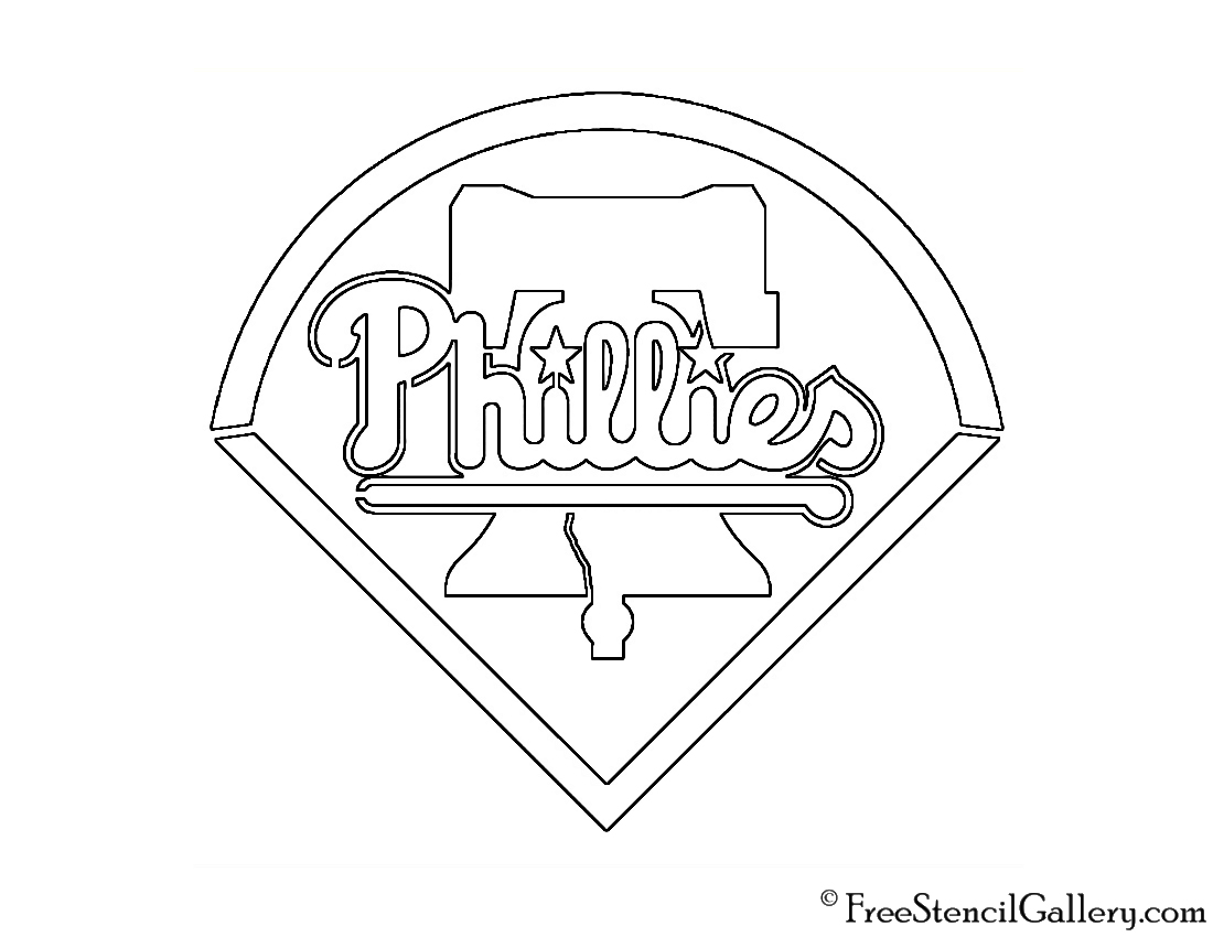 MLB - Philadelphia Phillies Logo Stencil | Free Stencil Gallery