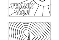foldable thank you card coloring page foldable thank you card coloring page