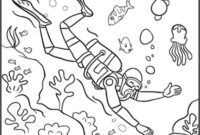 scuba diving coloring pages scuba diving coloring pages